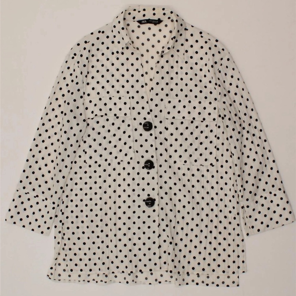 Zara Women’s Polka Dot Button-Up Shirt Size Medium